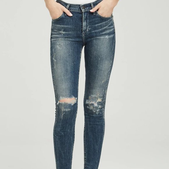Citizens of Humanity Rocket High Rise Distressed Skinny Jeans - Picture 1 of 13